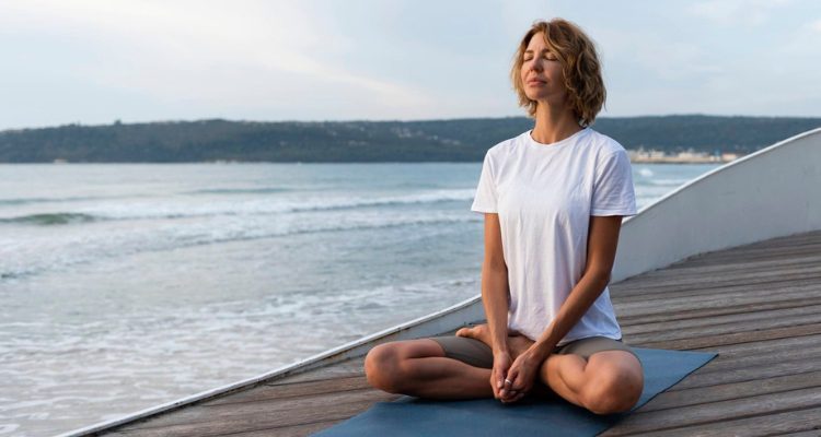 Mindful breathing technique to improve emotional control.