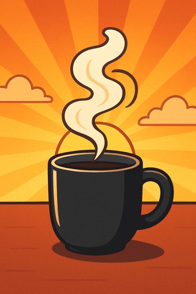 I start my day with black coffee.