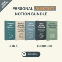 Personal Mastery Notion Bundle.