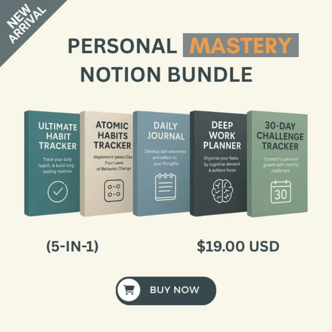 Personal Mastery Notion Bundle.